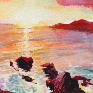Summer Finale - Woolacombe print edition from Steve PP Fine Art. Barricane Beach, Woolacombe, North Devon.