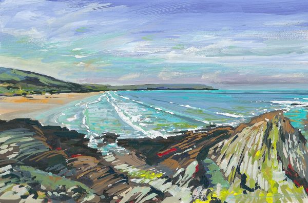 Across the bay by woolacombe artist Steve Pleydell-Pearce