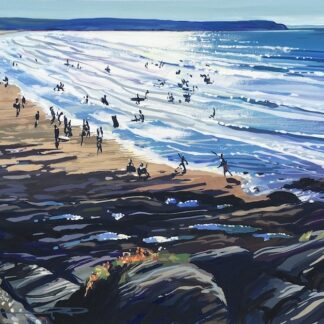 Sunshine Woolacombe Beach - Woolacombe Print