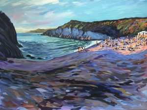 Barricane Spice a colourful gouache landscape painting by contemporary landscape painter Steve PP.