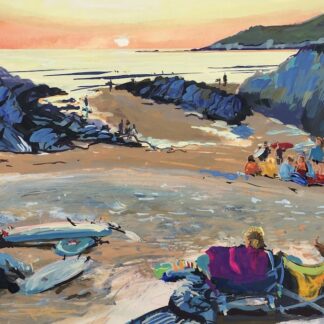 curry on Barricane Beach as the sunsets