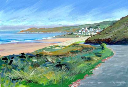 marine drive woolacombe painting