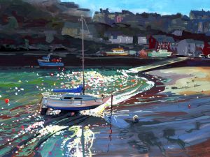 ilfracombe harbour gouache painting