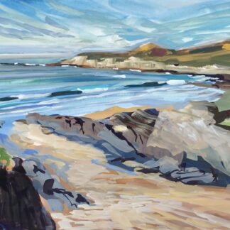 sunny day on the coast at Easter