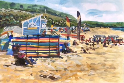 Fun in the Sun - Original Gouache Painting- Sold 🔴