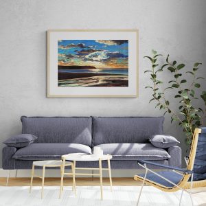 Making Time Woolacombe Beach Sunset Art print by Devon Painter Steve PP