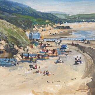 Windbreaks on the beach at Woolacombe