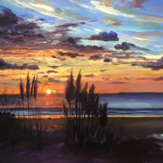 Woolacombe sunset painting