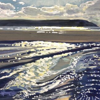 sunlight in a stream on the beach
