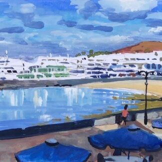 sunrise on playa blanca beach in Lanzarote