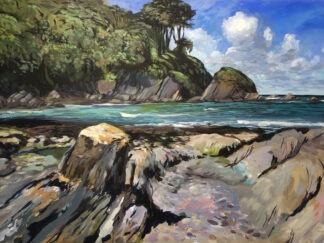 Original Lee Bay painting by Woolacombe artist Steven Pleydell-Pearce