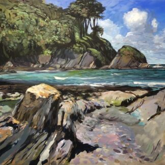 Original Lee Bay painting by Woolacombe artist Steven Pleydell-Pearce