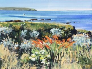 Original Woolacombe beach painting by North Devon landscape artist Steve PP