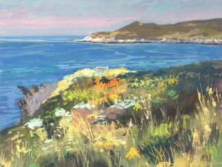 Original Woolacombe landscape gouache painting by Devon artist Steve PP